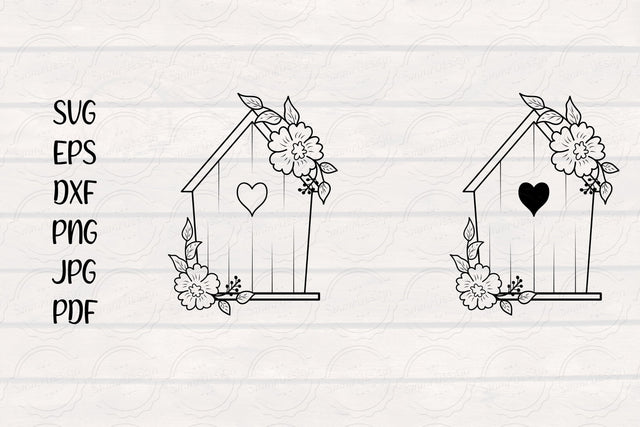 Floral Birdhouse svg SVG SmmrDesign 