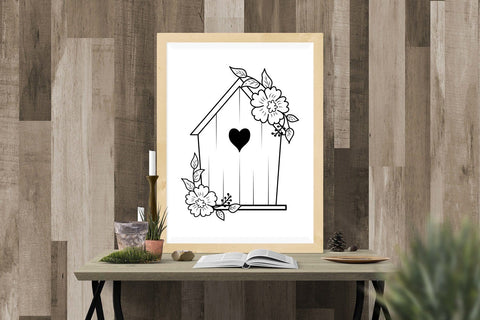 Floral Birdhouse svg SVG SmmrDesign 