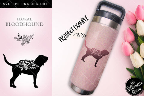 Floral Bloodhound Dog svg file for cricut, for silhouette, cut eps, cutting png, cuttable dxf, Instant Download design SVG Loveleen Kaur 