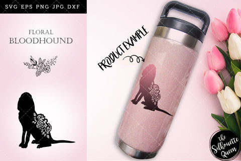Floral Bloodhound Dog svg file for cricut, for silhouette, cut eps, cutting png, cuttable dxf, Instant Download design SVG Loveleen Kaur 