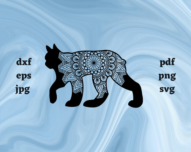 Floral Bobcat SVG Cut File SVG Northern Light SVG 