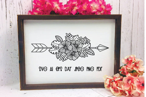 Floral Boho Arrow SVG. SVG Elinorka 