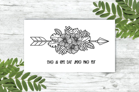 Floral Boho Arrow SVG. SVG Elinorka 