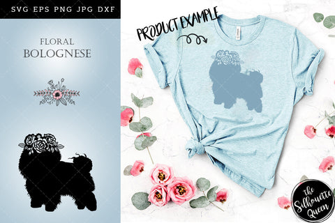 Floral Bolognese Dog svg file for cricut, for silhouette, cut eps, cutting png, cuttable dxf, Instant Download design SVG Loveleen Kaur 