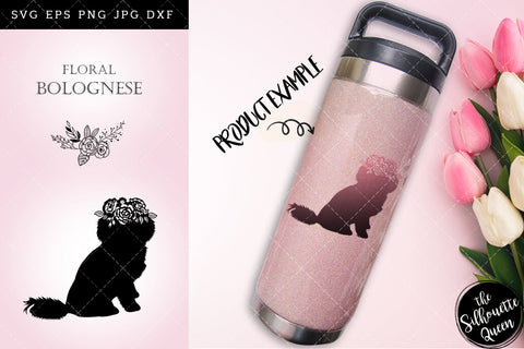 Floral Bolognese Dog svg file for cricut, for silhouette, cut eps, cutting png, cuttable dxf, Instant Download design SVG Loveleen Kaur 