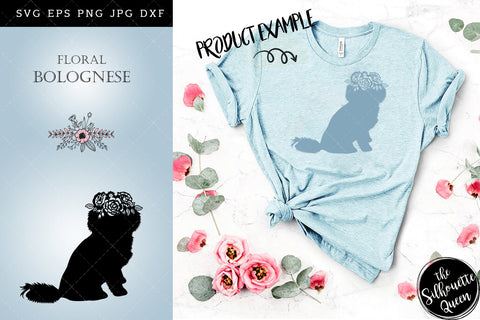 Floral Bolognese Dog svg file for cricut, for silhouette, cut eps, cutting png, cuttable dxf, Instant Download design SVG Loveleen Kaur 