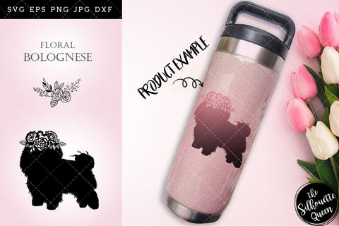 Floral Bolognese Dog svg file for cricut, for silhouette, cut eps, cutting png, cuttable dxf, Instant Download design SVG Loveleen Kaur 