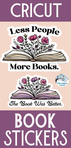 Floral Book Stickers PNG Sublimation Wispy Willow Designs 