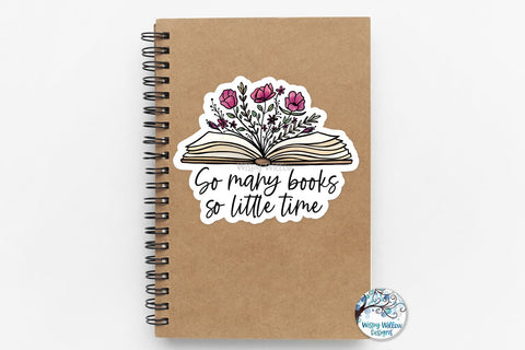 Floral Book Stickers PNG Sublimation Wispy Willow Designs 