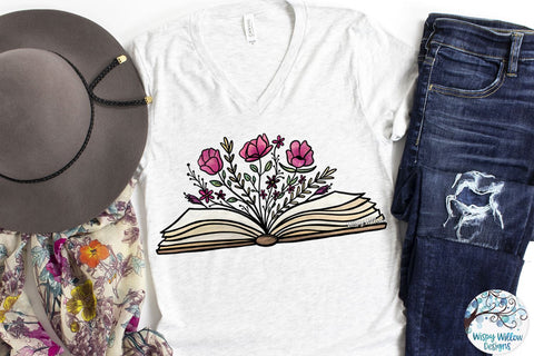 Floral Book Sublimation PNG Sublimation Wispy Willow Designs 