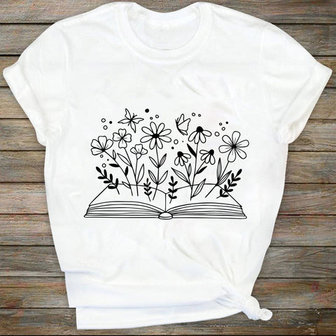 Floral Book Svg file, Svg Files For Cricut, 24oz Venti Cold Cup Design, EPS file, SVG file SVG DiamondDesign 