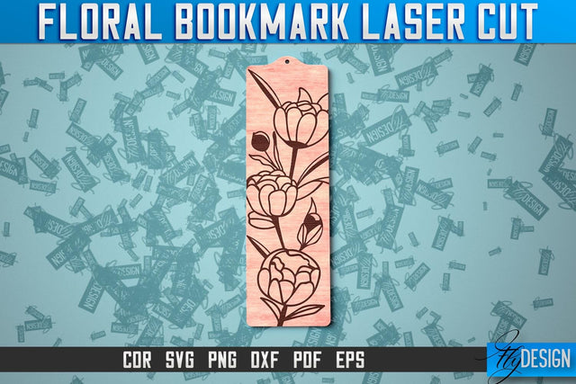 Floral Bookmark Laser Cut | SVG Design SVG Fly Design 