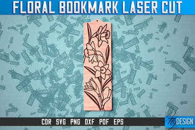 Floral Bookmark Laser Cut | SVG Design SVG Fly Design 