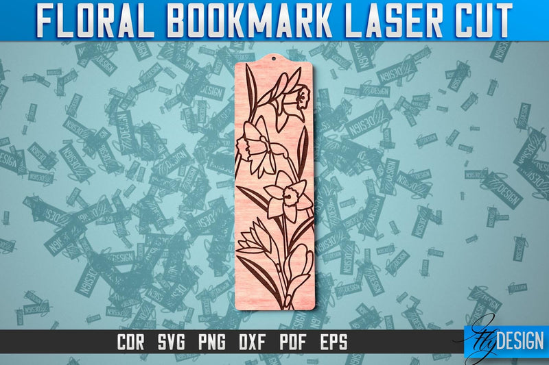 Floral Bookmark Laser Cut | SVG Design SVG Fly Design 