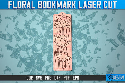 Floral Bookmark Laser Cut | SVG Design SVG Fly Design 