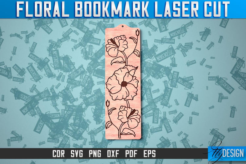 Floral Bookmark Laser Cut | SVG Design SVG Fly Design 