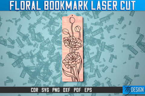 Floral Bookmark Laser Cut | SVG Design SVG Fly Design 