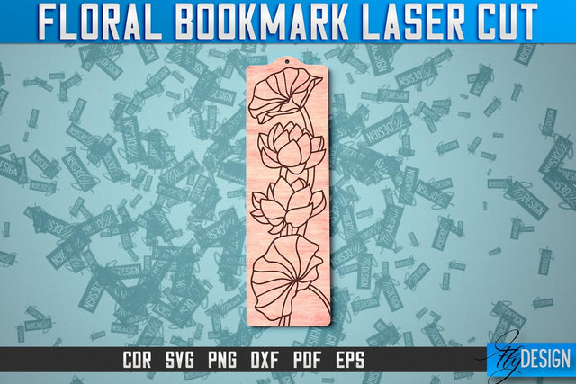 Floral Bookmark Laser Cut | SVG Design SVG Fly Design 