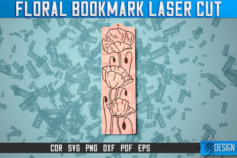 Floral Bookmark Laser Cut | SVG Design SVG Fly Design 