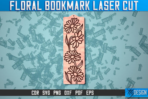 Floral Bookmark Laser Cut | SVG Design SVG Fly Design 