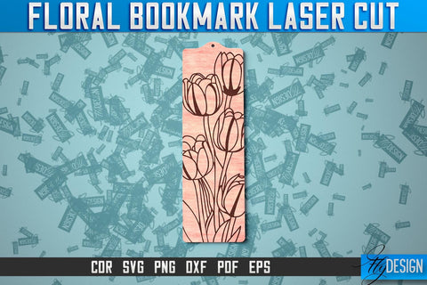 Floral Bookmark Laser Cut | SVG Design SVG Fly Design 