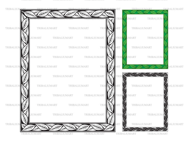 Floral border frame SVG TribaliumArtSF 
