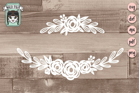 Floral Border SVG Cut File SVG Wild Pilot 
