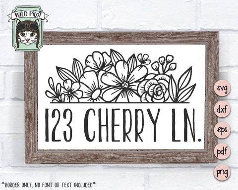 Floral Border SVG Cut File SVG Wild Pilot 