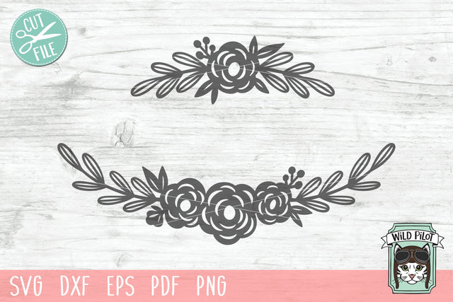 Floral Border SVG Cut File SVG Wild Pilot 