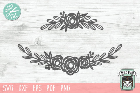 Floral Border SVG Cut File SVG Wild Pilot 