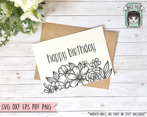 Floral Border SVG Cut File SVG Wild Pilot 