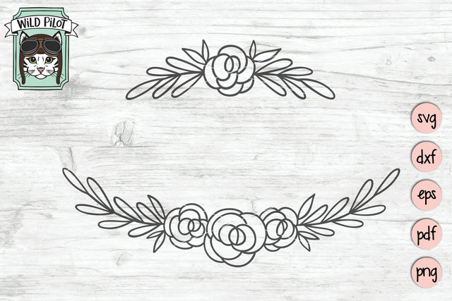 Floral Border SVG Cut File SVG Wild Pilot 