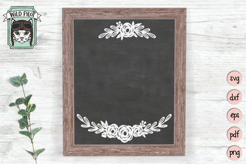 Floral Border SVG Cut File SVG Wild Pilot 