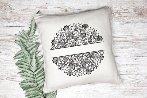 Floral Border SVG, Split Monogram SVG, Floral Split Frame SVG. SVG Elinorka 