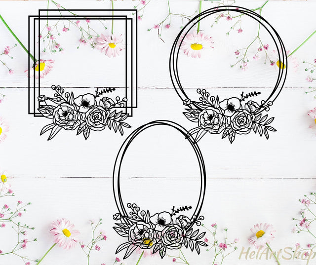 Floral border svg SVG _HelArtShop_ 