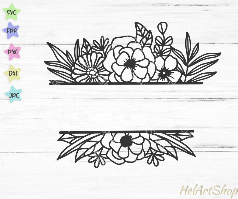 Floral border svg - So Fontsy