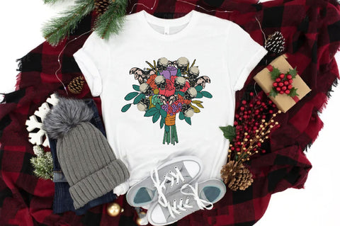 Floral Bouquet Skull Sublimation Sublimation Jagonath Roy 