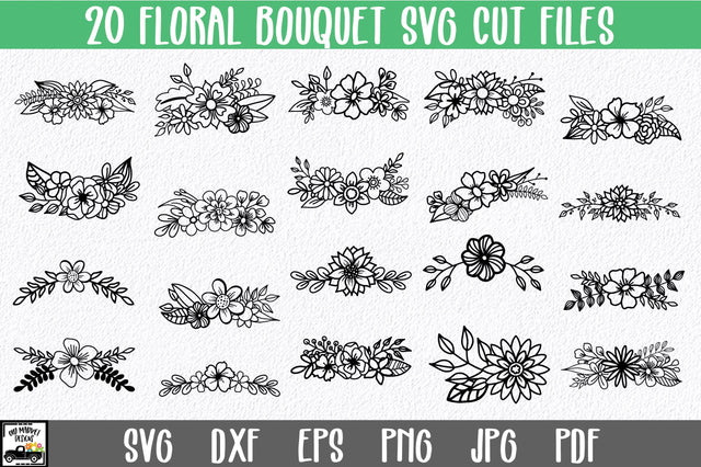 Floral Bouquet SVG Bundle - Flower SVG Bundle SVG Old Market 