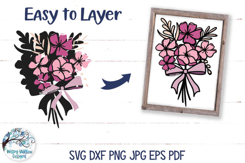Floral Bouquet SVG SVG Wispy Willow Designs 