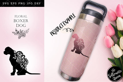 Floral Boxer Dog svg file for cricut, for silhouette, cut eps, cutting png, cuttable dxf, Instant Download design SVG Loveleen Kaur 
