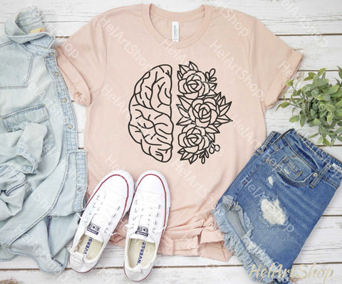 Floral Brain svg SVG _HelArtShop_ 