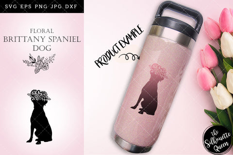 Floral Brittany Spaniel Dog svg file for cricut, for silhouette, cut eps, cutting png, cuttable dxf, Instant Download design SVG Loveleen Kaur 