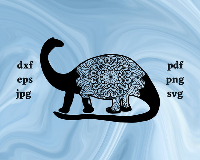 Floral Brontosaurus SVG Cut File SVG Northern Light SVG 