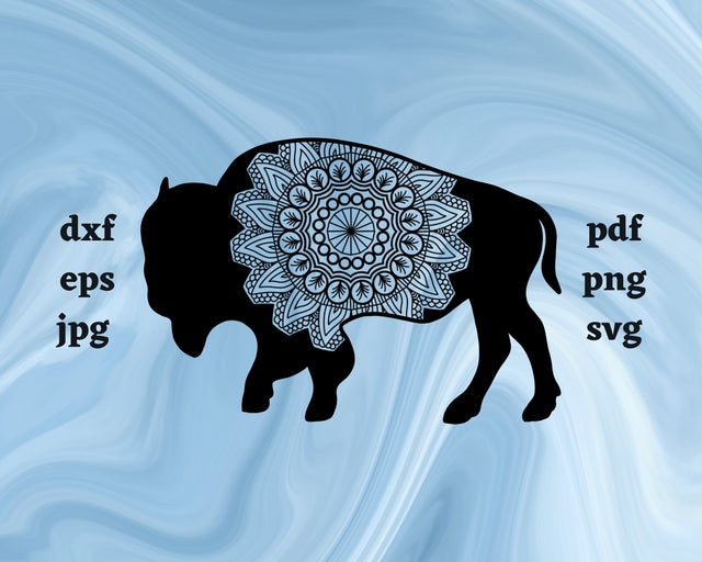 Floral Buffalo SVG Cut File SVG Northern Light SVG 
