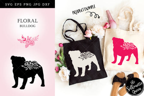 Floral Bull Dog svg file for cricut, for silhouette, cut eps, cutting png, cuttable dxf, Instant Download design SVG Loveleen Kaur 