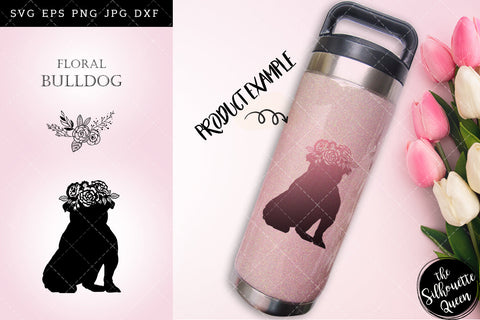 Floral Bull Dog svg file for cricut, for silhouette, cut eps, cutting png, cuttable dxf, Instant Download design SVG Loveleen Kaur 