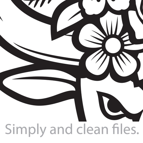 Floral Bull (head with flowers) SVG TribaliumArtSF 