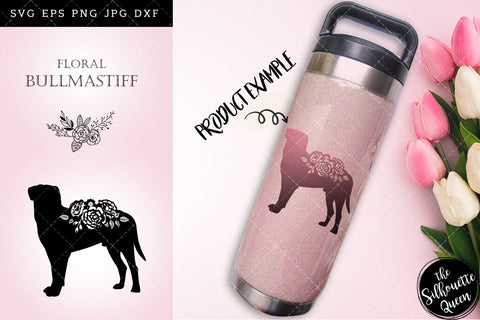 Floral Bullmastiff Dog svg file for cricut, for silhouette, cut eps, cutting png, cuttable dxf, Instant Download design SVG Loveleen Kaur 