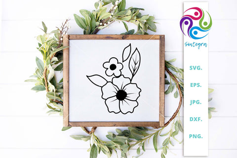 Floral Bundle Svg, Flower Wreath Svg SVG Sintegra 