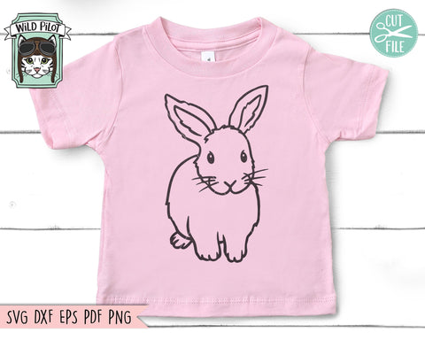 Floral Bunny SVG, Easter svg file, Rabbit with Flowers SVG, Rabbit cut file, Easter Bunny svg, Chocolate Bunny, Bunny cut file, Bunny svg SVG Wild Pilot 